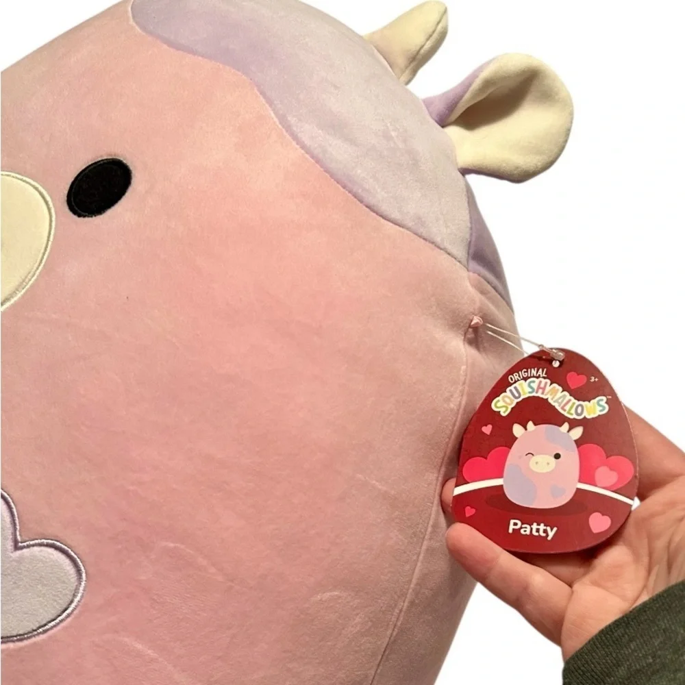 🐮 NWT Squishmallows Patty Cow Plush – Adorable Hearts Edition – Retails $42